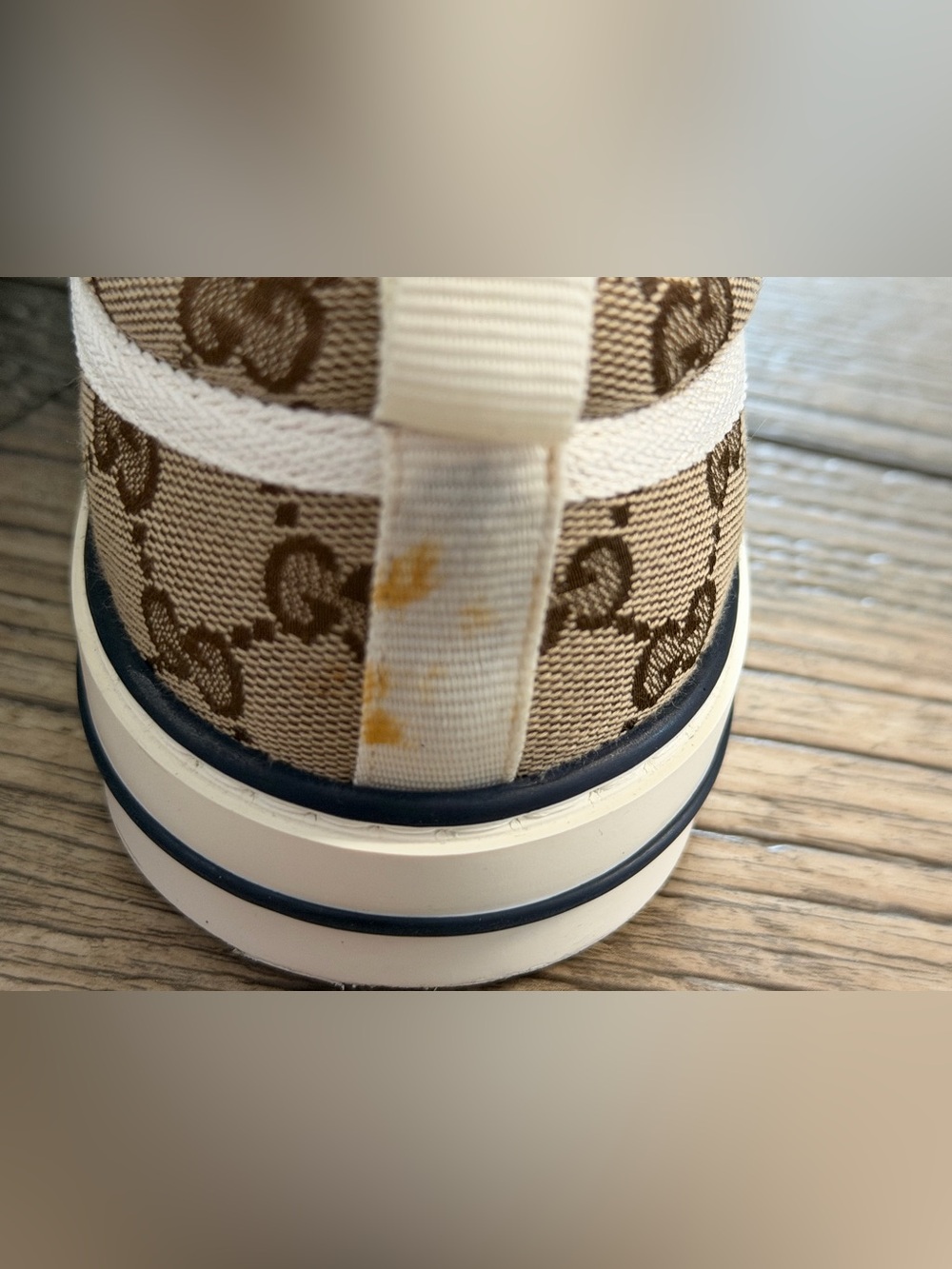 Gucci Beige/Brown GG Canvas Slip-On Sneakers - Picture 8 of 9